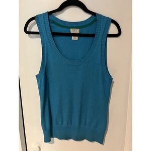 LL Bean Sweater Teal Blue Cotton Cashmere‎ Blend Women's XS Top Lightweight JXJ7